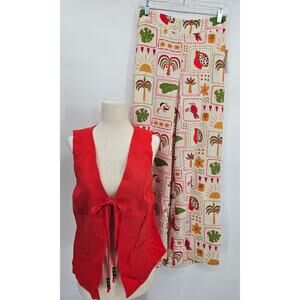 GB/Evolutionary Women's Size S/M Vest and Pant Vacation Set NWT